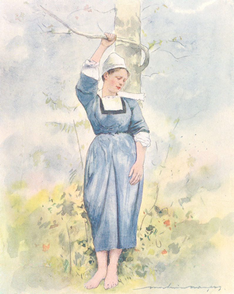 MORBIHAN BRITTANY BRETAGNE. In the Bois D'amour 1905 old antique print picture